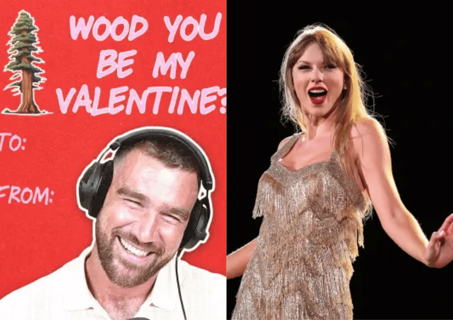 Travis Kelce Jokes With Taylor Swift Lyric in Valentine Bit –