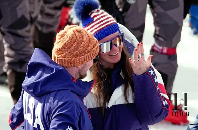 Breezy Johnson Engaged at Olympic Finish Line
