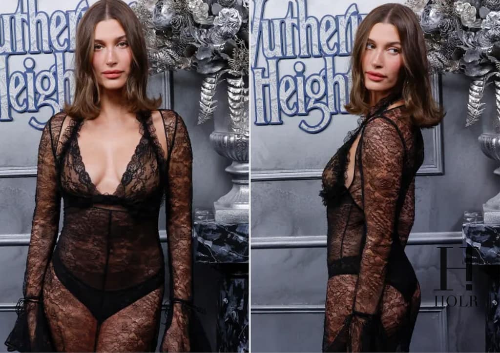 Hailey Bieber Stuns in Cheeky Premiere Dress –