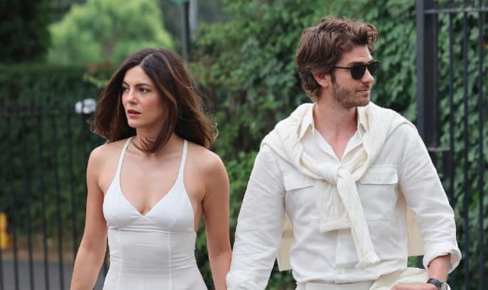 Monica Barbaro & Andrew Garfield Turn Heads at Wimbledon Weekend