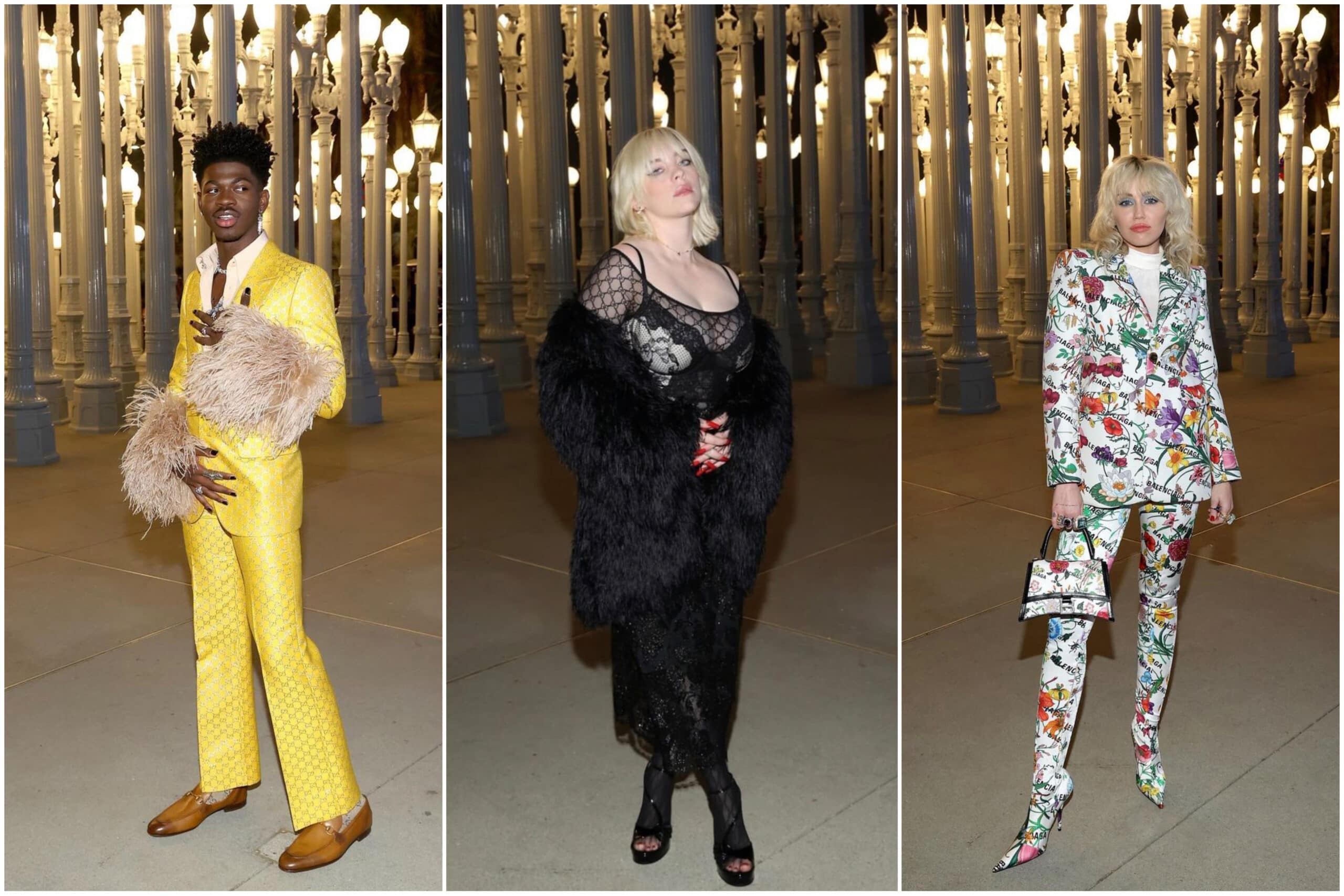 The Best Looks at LACMA Art+Film Gala Red Carpet, celebrity trending styles, gucci, lil nas x, billie eilish, miley cyrus