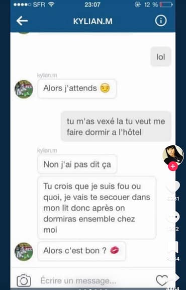 Mbappe text messages