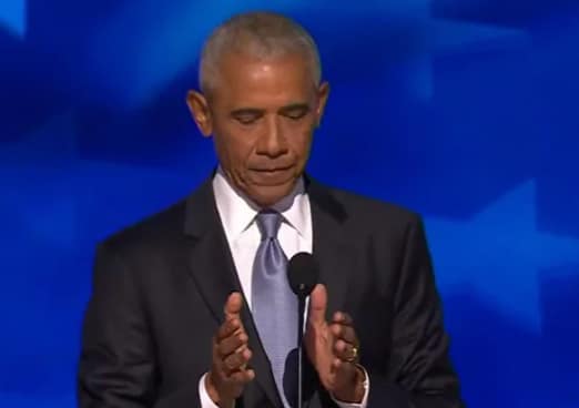 Obama DNC Speech Crowd Size Trump Joke Video