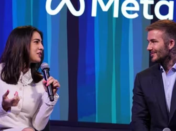 david beckham and Sara Ali Khan