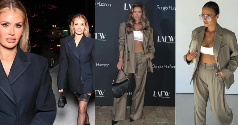 Chloe Sims Style: Blazer Mini Dress Outfit