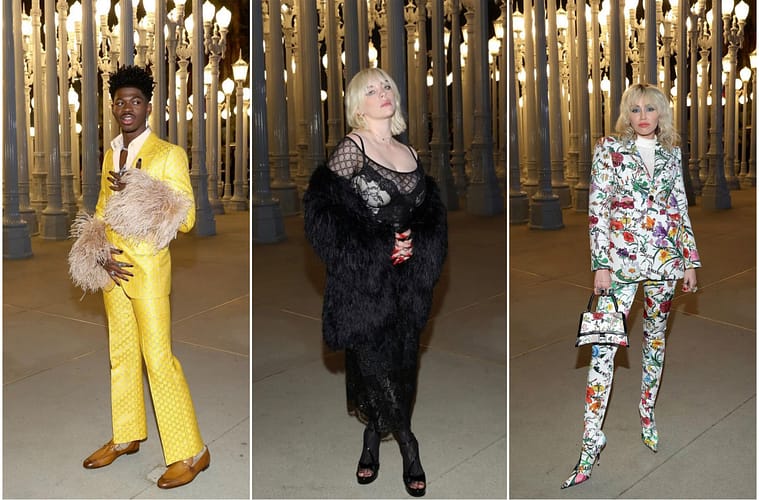 The Best Looks at LACMA Art+Film Gala Red Carpet, celebrity trending styles, gucci, lil nas x, billie eilish, miley cyrus