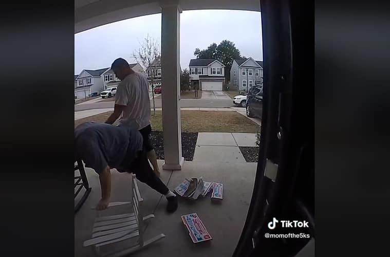 dominos delivery driver fall