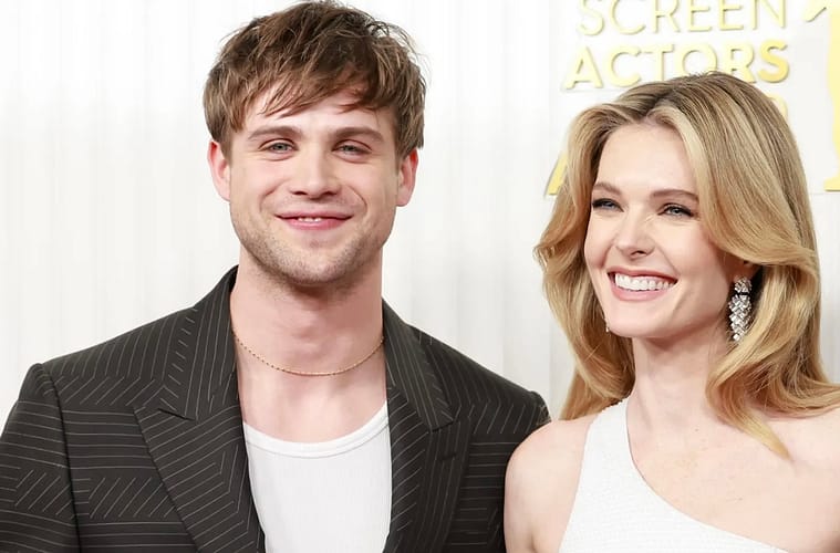 Meghann Fahy and Leo Woodall