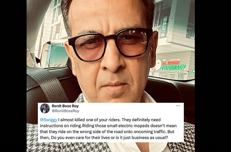 Ronit Roy Swiggy Rider Tweet Near Collision Reckless Driving?