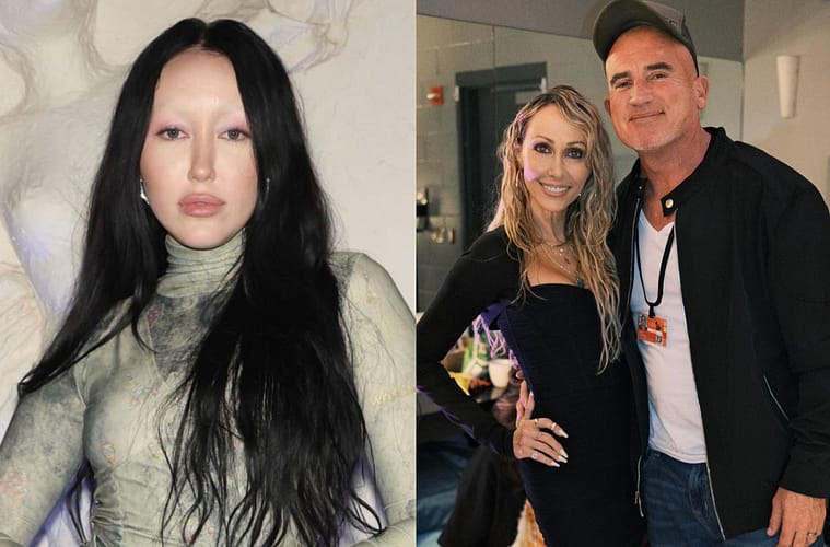 Noah Cyrus, Tish Cyrus and Dominic Purcell
