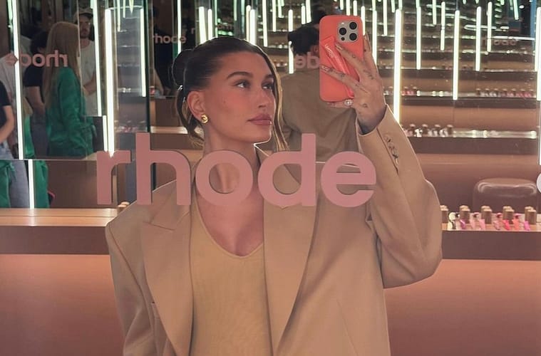 Hailey Bieber RHODE Blush and NYC Soho Pop-Up Shop