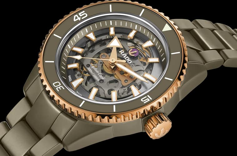 New olive green Rado captain cook