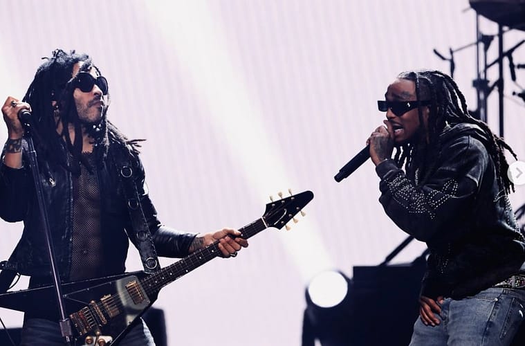 Lenny Kravitz and Quavo Fly Away MTV VMAs