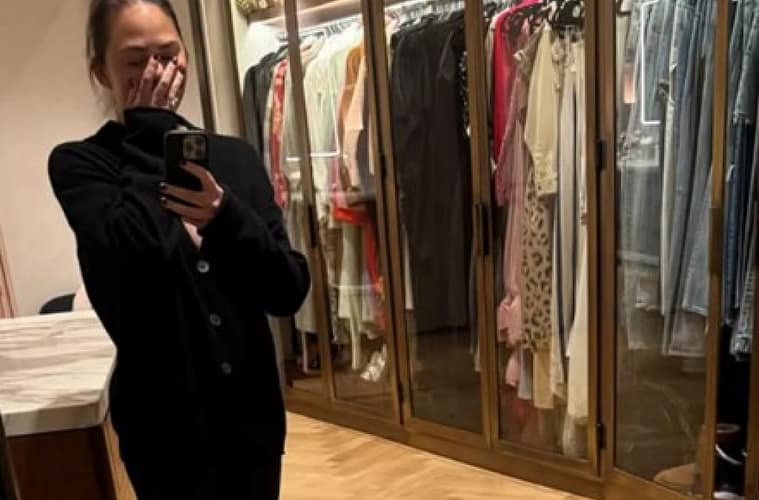 Chrissy Teigen Flees Home Amid California Wildfires