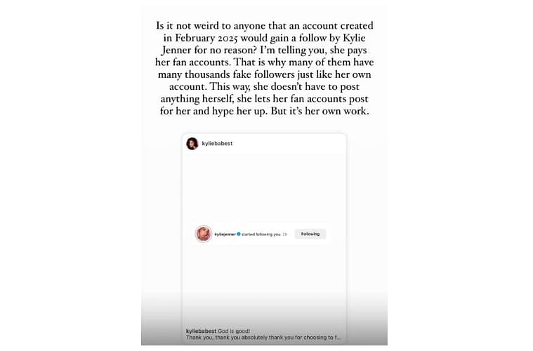 Kylie Jenner Accused of Running Bot-Driven Fan Accounts