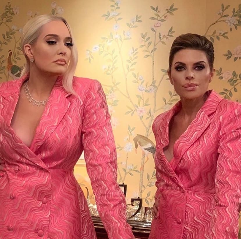 Erika Jayne & Lisa Rina wearing identical dresses