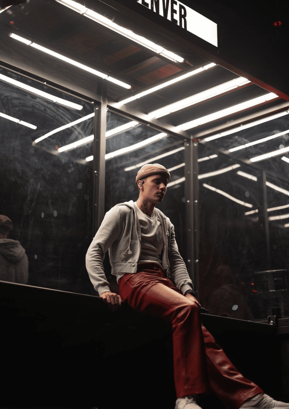 Justin Bieber on stage in Denver