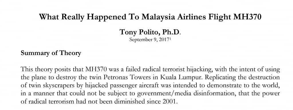 Dr Tony Polito Conspiracy