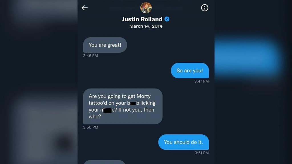 Justin Roiland dms