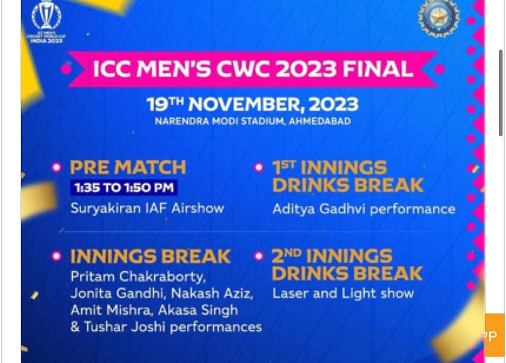 Who are performing in World Cup 2023