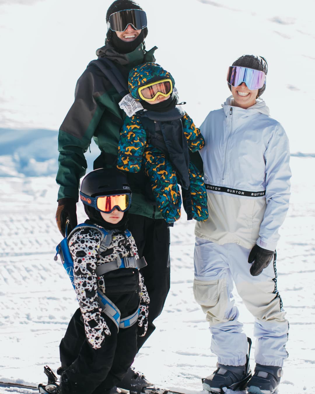 kimmy fasani and family snowboarding