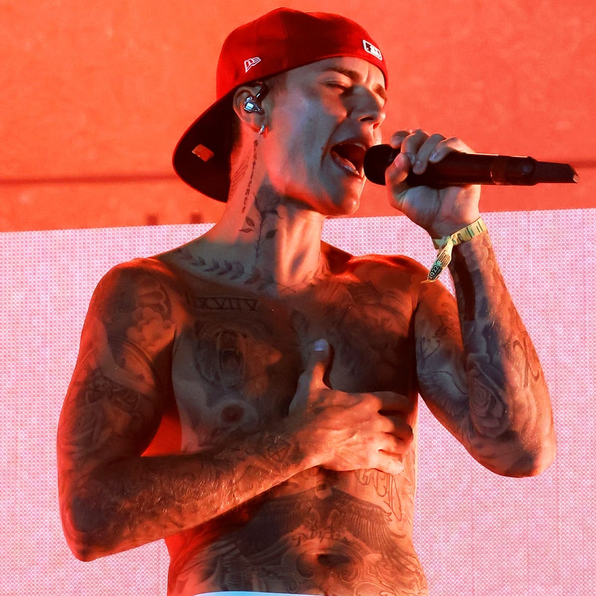 Justin Bieber at Coachella.