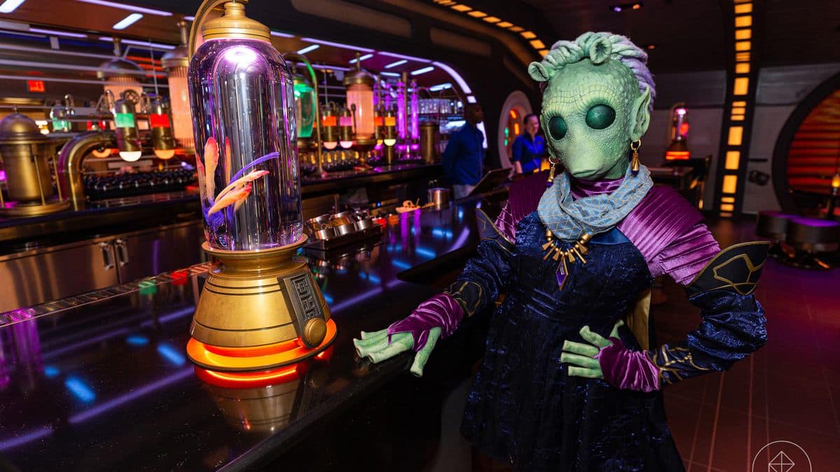 A worker dressed up as a Star Wars character.