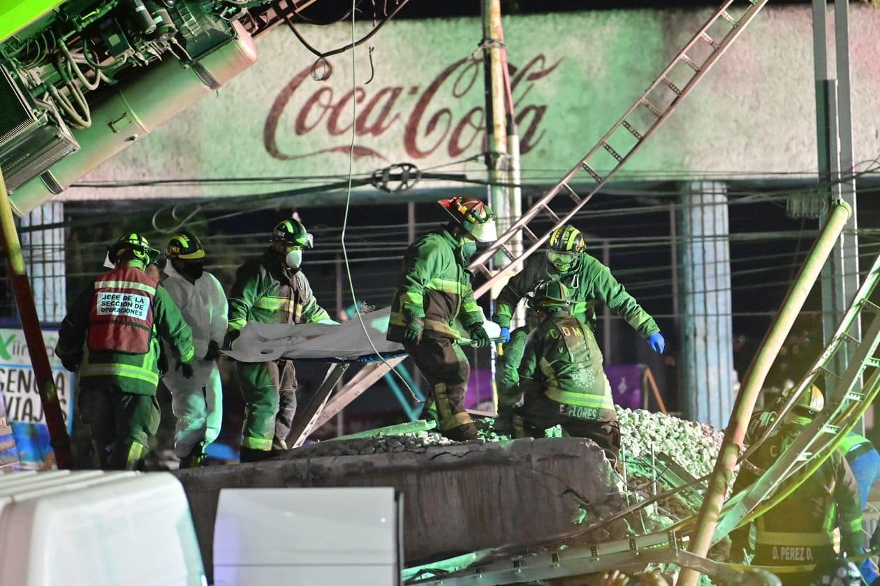 train collapse rescue workers