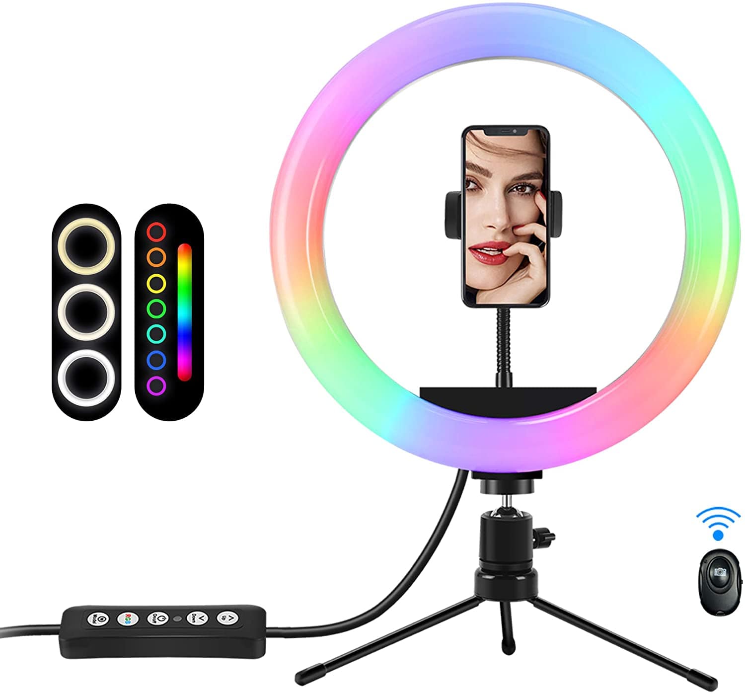 iPhone holder and selfie light