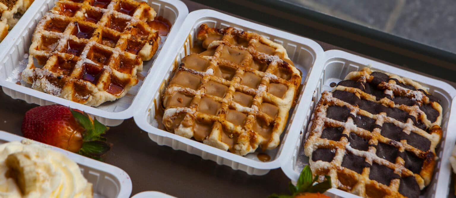 chocolate covered waffles