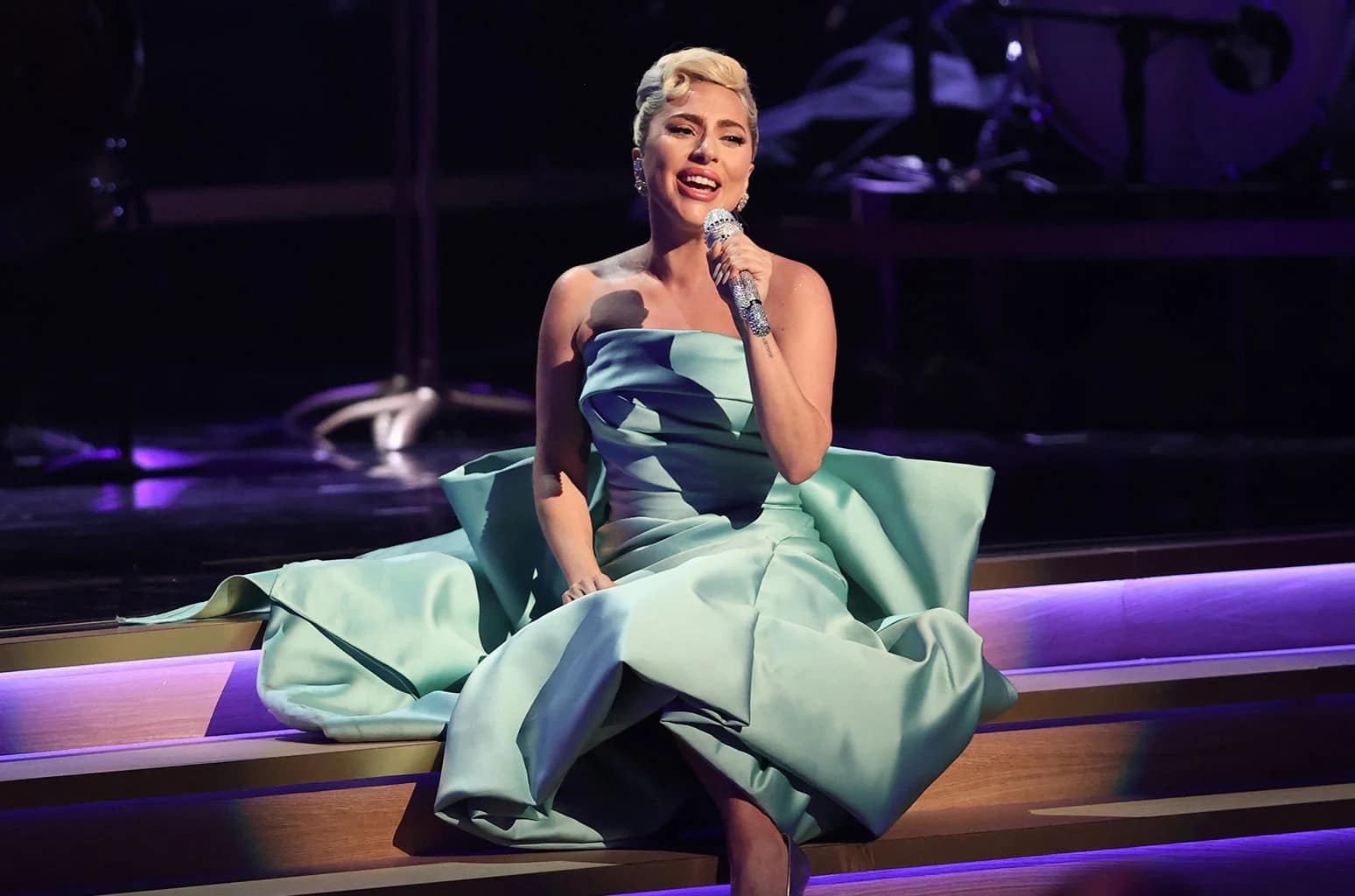 Lady Gaga during her jazz performance at the Grammys.
