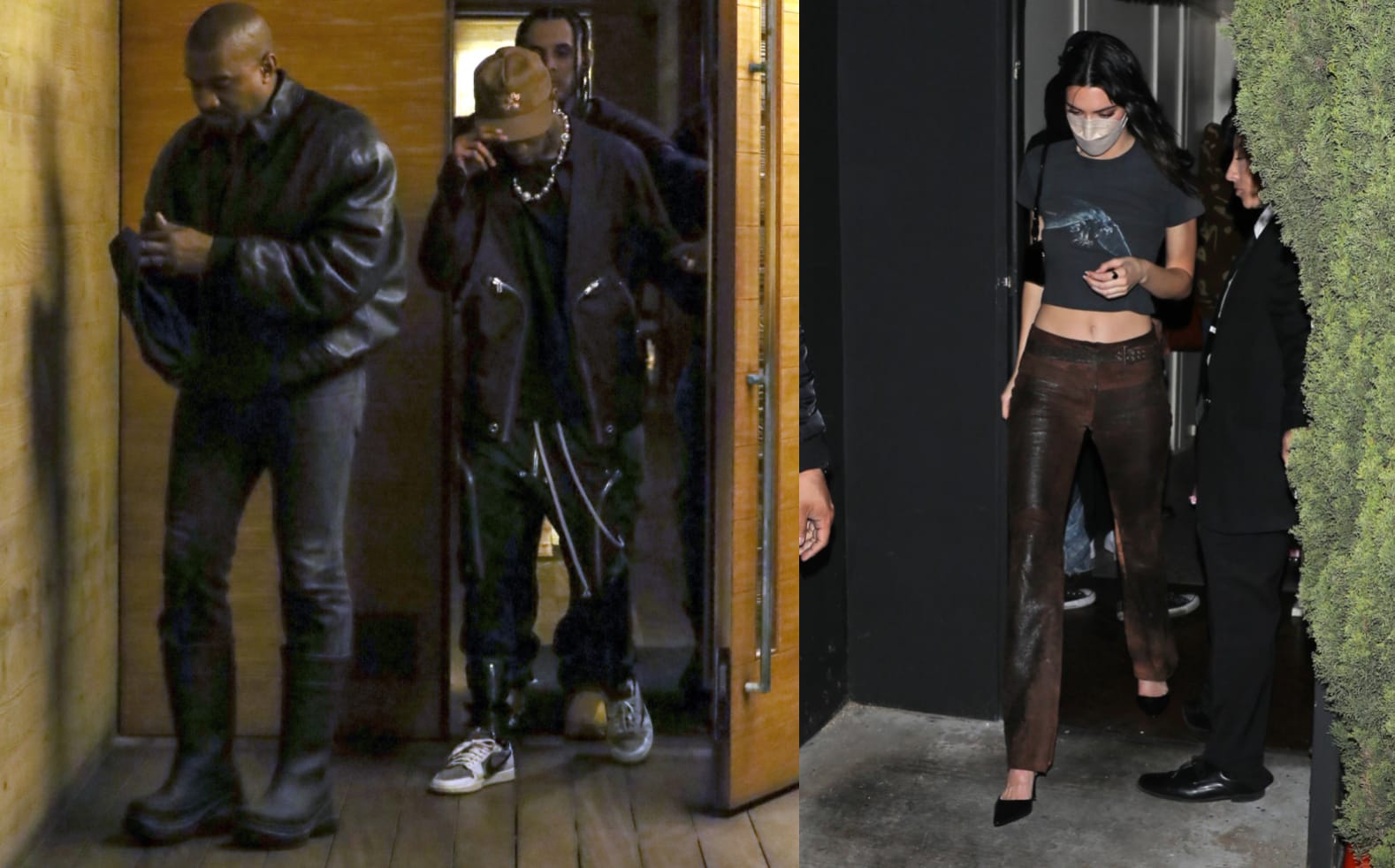 Kanye West, Travis Scott and Kendall Jenner