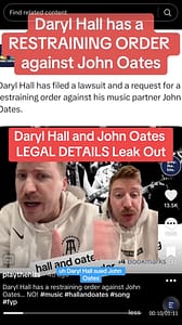Why is Hall suing Oates
