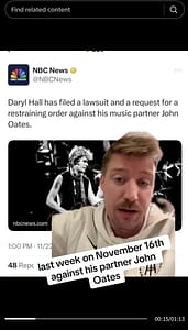 Why Is Hall Suing Oates?