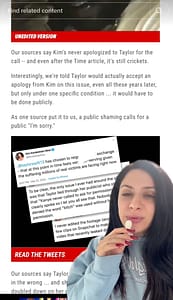 Did Kim Kardashian Apologize to Taylor Swift?