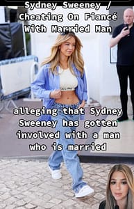sydney sweeney cheating