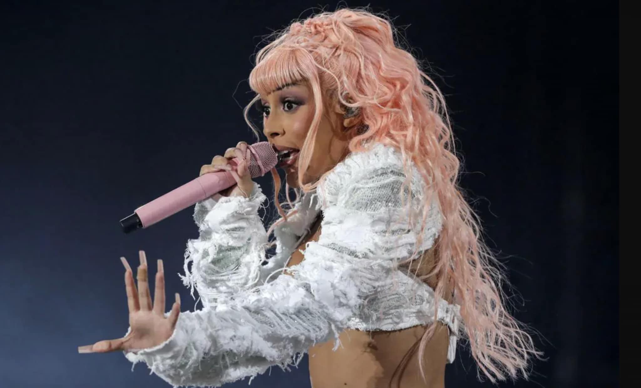 Doja Cat at a concert.