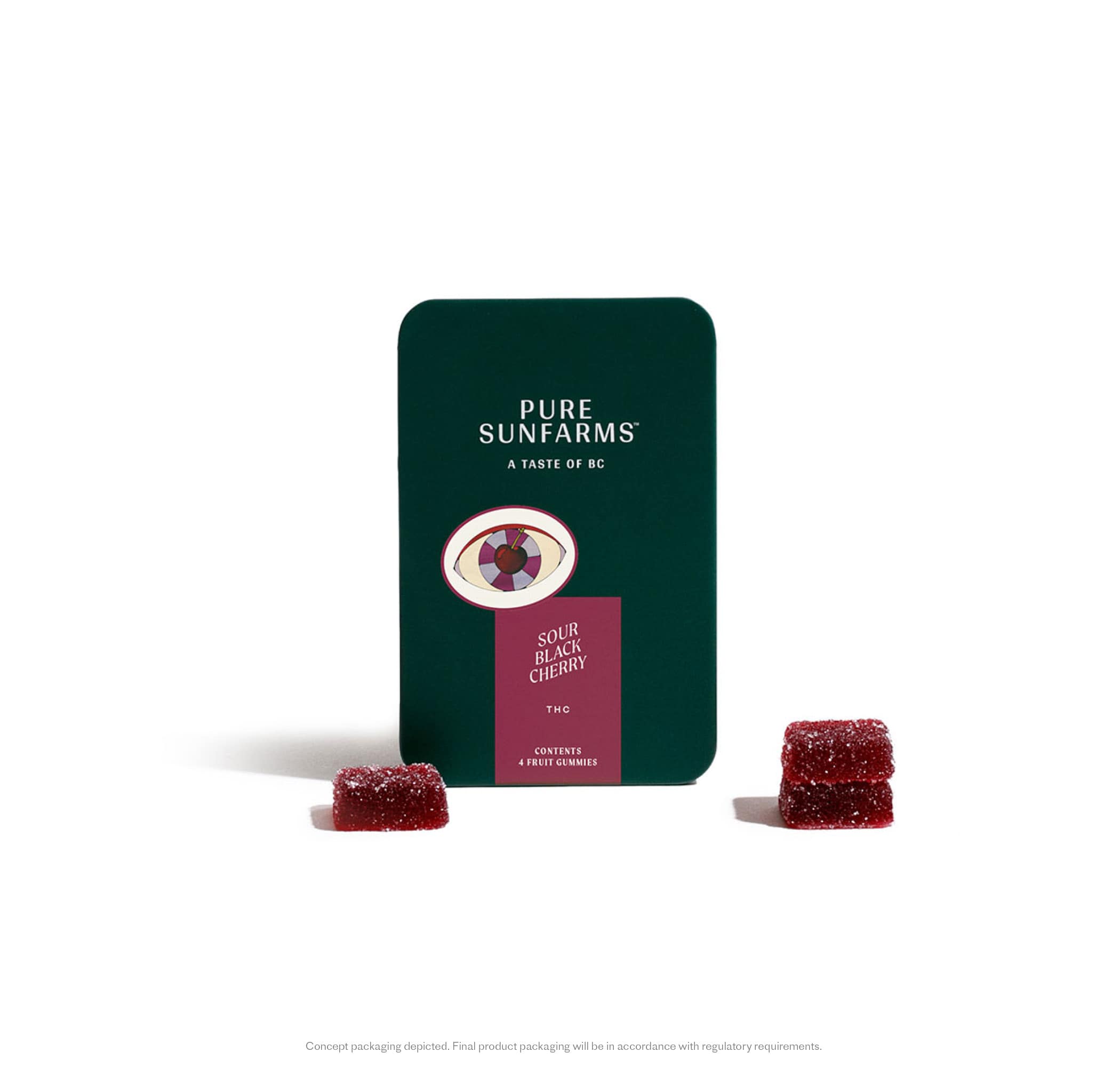 sour black cherry THC gummies