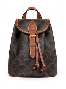 Mini Backpack Folco In Triomphe Canvas And Calfskin