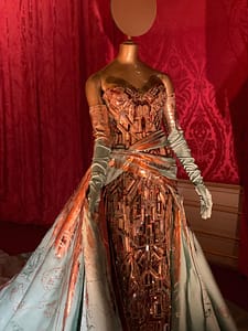 A photo of the Kensington Palace exhibit of Blake Lively's dress from the 2022 Met Gala