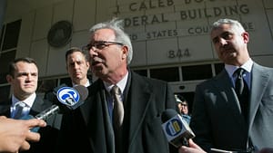 Special counsel David Weiss speaking to reporters about indicting Hunter Biden