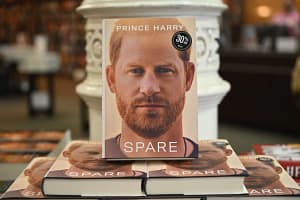 Prince Harry on the cover of Spare book