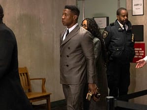 Meagan Good and Jonathan Majors