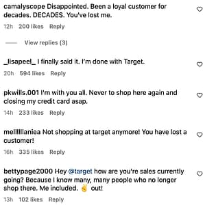 target comments