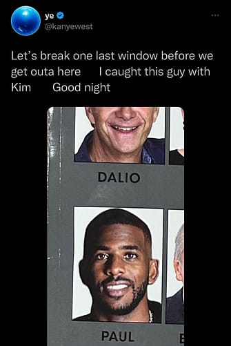 Kanye West Chris Paul tweet