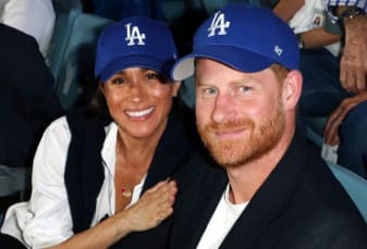 Meghan Markle and Prince Harry Cheer for the Dodgers During L.A. Outing
