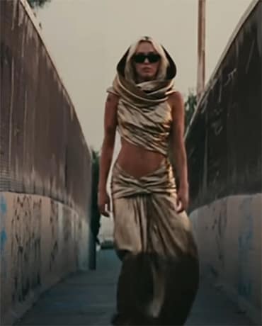 Miley Cyrus Golden Dress