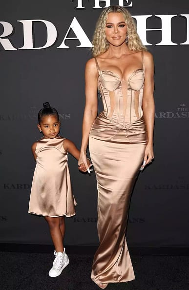 Khloé Kardashian and True.