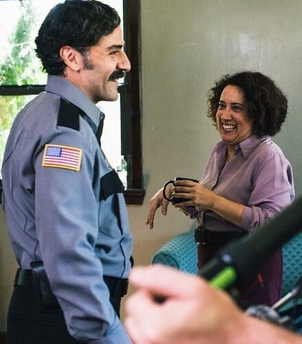 Eileen Galindo and Oscar Isaac