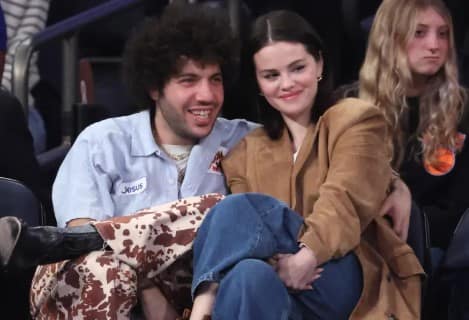 Selena Gomez & Benny Blanco Western Courtside Style